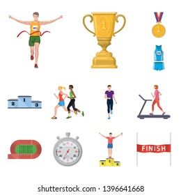 Vector design  step and sprint sign. Set  step and sprinter  vector icon for stock.