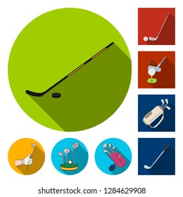 Vector design of stick and field symbol. Collection of stick and club stock vector illustration.