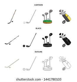 Vector design of and stick icon. Collection of and golf stock vector illustration.