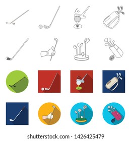 Vector design of and stick logo. Set of and golf vector icon for stock.