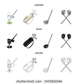 Vector design of and stick logo. Set of and golf stock symbol for web.