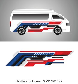 vector design sticker livery strip line for cargo car