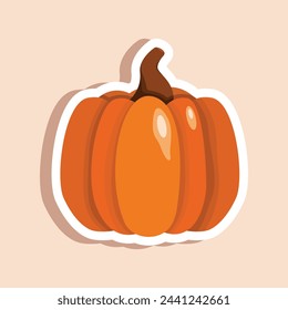 Vector design sticker of pumpkin