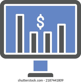 Estilo de icono del mercado de valores de diseño de vectores