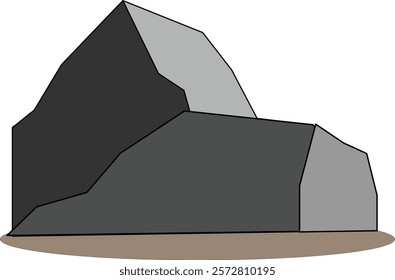 vector design of stone on the land