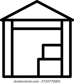 Estilo del icono de la tienda de diseño de Vector