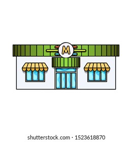 Vector design of store and shop symbol. Graphic of store and grocery stock vector illustration.