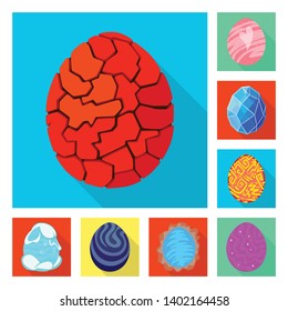 Vector design of story and big symbol. Collection of story and prehistoric stock vector illustration.