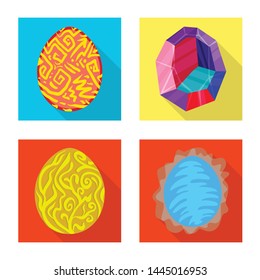Vector design of story and big symbol. Collection of story and prehistoric vector icon for stock.