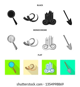 Vector design of story and items icon. Collection of story and attributes  stock symbol for web.