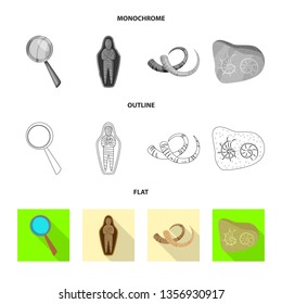 Vector design of story and items icon. Set of story and attributes  vector icon for stock.