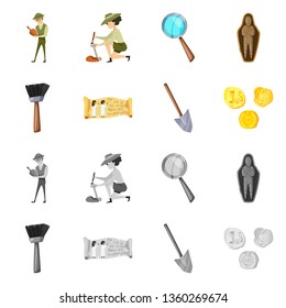 Vector design of story and items icon. Collection of story and attributes  stock symbol for web.