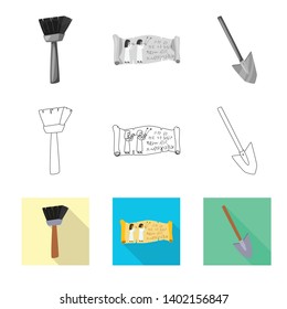Vector design of story and items icon. Set of story and attributes  vector icon for stock.