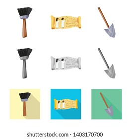 Vector design of story and items icon. Set of story and attributes  vector icon for stock.