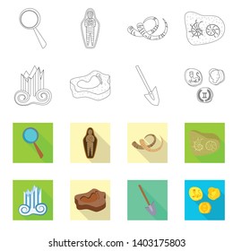 Vector design of story and items icon. Set of story and attributes  vector icon for stock.