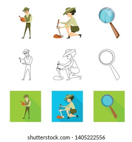 Vector design of story and items icon. Collection of story and attributes  stock symbol for web.