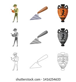 Vector design of story and items icon. Set of story and attributes  stock symbol for web.