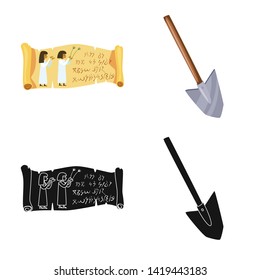 Vector design of story and items icon. Collection of story and attributes  vector icon for stock.