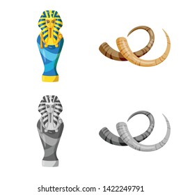 Vector design of story and items icon. Set of story and attributes  stock vector illustration.