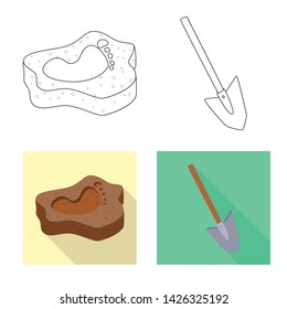 Vector design of story and items icon. Set of story and attributes vector icon for stock.