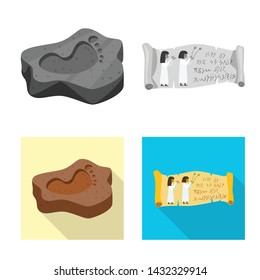 Vector design of story and items icon. Set of story and attributes vector icon for stock.