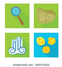 Vector design of story and items icon. Set of story and attributes stock vector illustration.