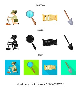 Vector design of story and items logo. Collection of story and attributes  stock vector illustration.