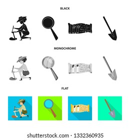 Vector design of story and items logo. Collection of story and attributes  stock symbol for web.