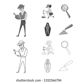 Vector design of story and items logo. Collection of story and attributes  stock vector illustration.