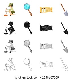 Vector design of story and items logo. Collection of story and attributes  stock vector illustration.