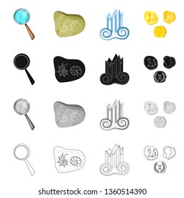 Vector design of story and items logo. Collection of story and attributes  stock vector illustration.