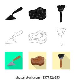 Vector design of story and items logo. Set of story and attributes  stock symbol for web.