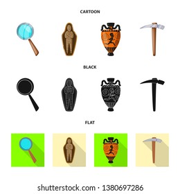 Vector design of story and items logo. Set of story and attributes  stock symbol for web.