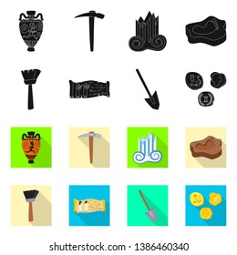 Vector design of story and items logo. Set of story and attributes  vector icon for stock.