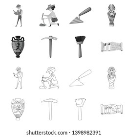 Vector design of story and items logo. Collection of story and attributes  stock symbol for web.