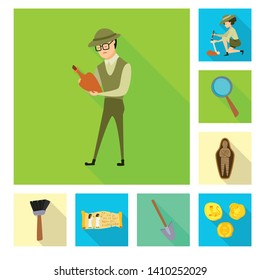 Vector design of story and items logo. Set of story and attributes  vector icon for stock.