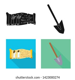 Vector design of story and items logo. Collection of story and attributes  vector icon for stock.