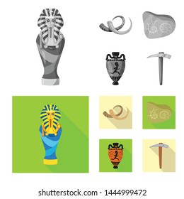 Vector design of story and items logo. Set of story and attributes stock vector illustration.