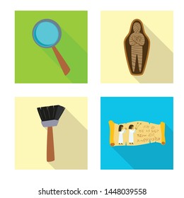 Vector design of story and items logo. Collection of story and attributes stock vector illustration.