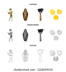 Vector design of story and items sign. Set of story and attributes  vector icon for stock.