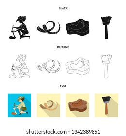 Vector design of story and items sign. Set of story and attributes  stock vector illustration.