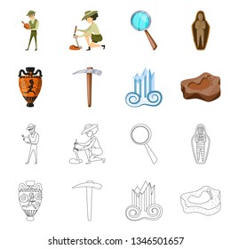 Vector design of story and items sign. Collection of story and attributes  stock symbol for web.
