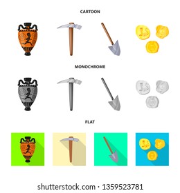 Vector design of story and items sign. Set of story and attributes  vector icon for stock.