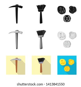 Vector design of story and items sign. Set of story and attributes  stock vector illustration.