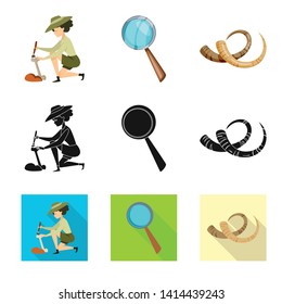 Vector design of story and items sign. Set of story and attributes  stock symbol for web.