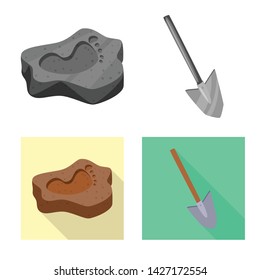Vector design of story and items sign. Collection of story and attributes vector icon for stock.