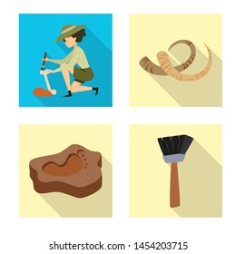 Vector design of story and items sign. Set of story and attributes vector icon for stock.