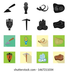 Vector design of story and items sign. Collection of story and attributes stock vector illustration.