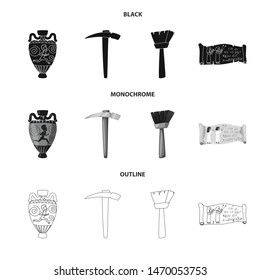 Vector design of story and items sign. Collection of story and attributes stock symbol for web.