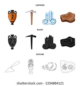 Vector design of story and items symbol. Collection of story and attributes  stock vector illustration.